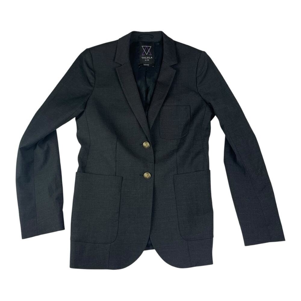 Talula women's 8 medium dark Charcoal Blazer revolve wool blend business